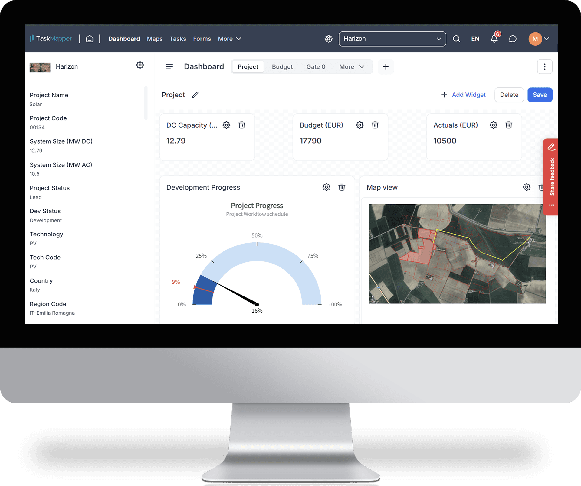 TaskMapper by SenseHawk for centralized solar project files and an advanced document management system