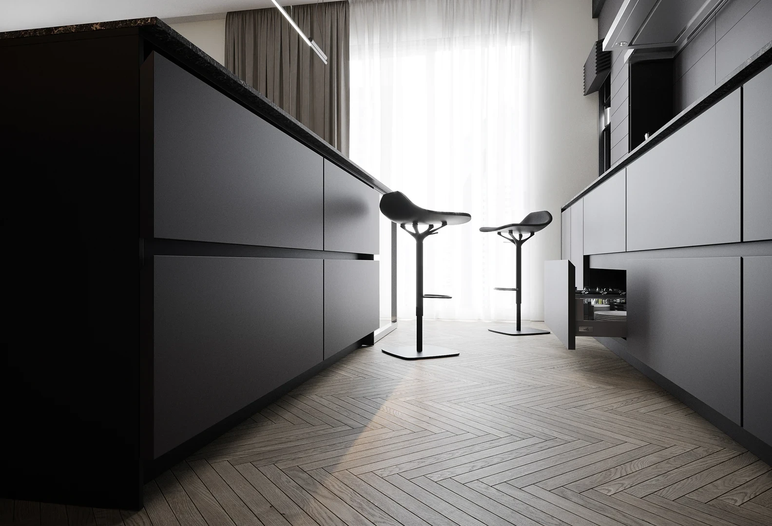 Chambre — vue d’ensemble avec tapis moelleux.