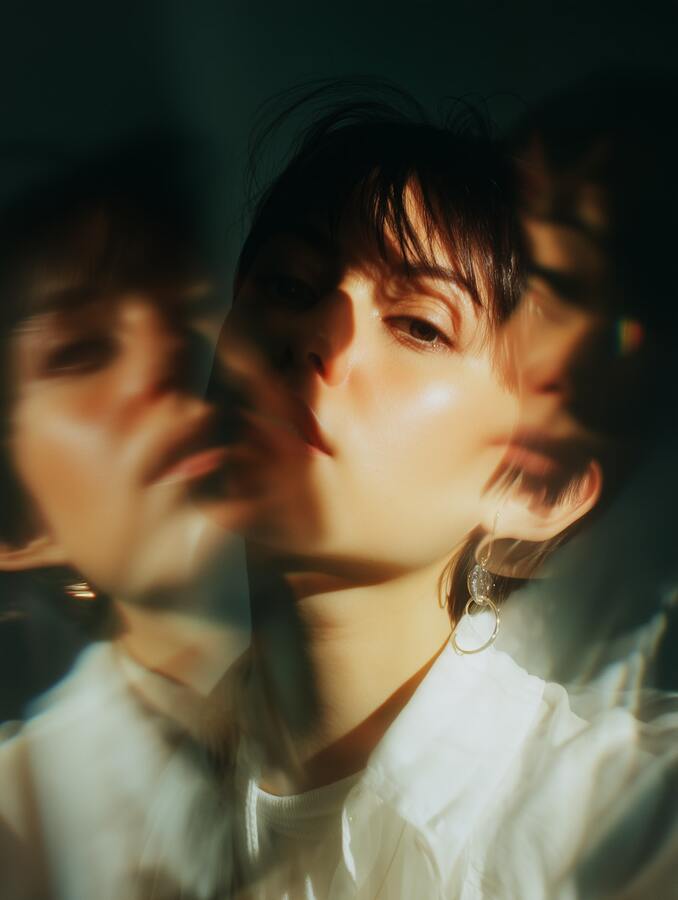 S1urreal Portrait with Glass