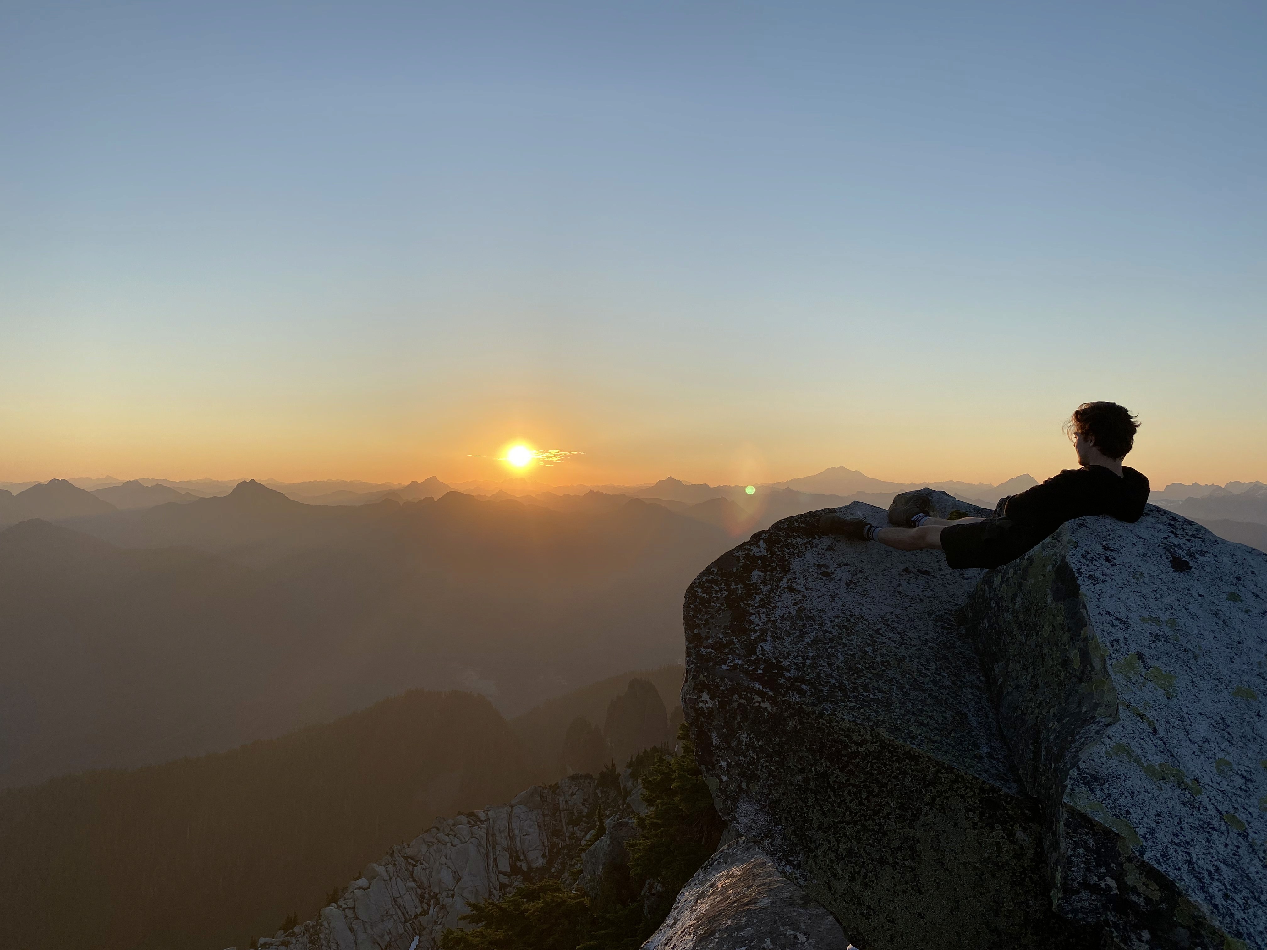 Michael Wentworth on a mountain summit