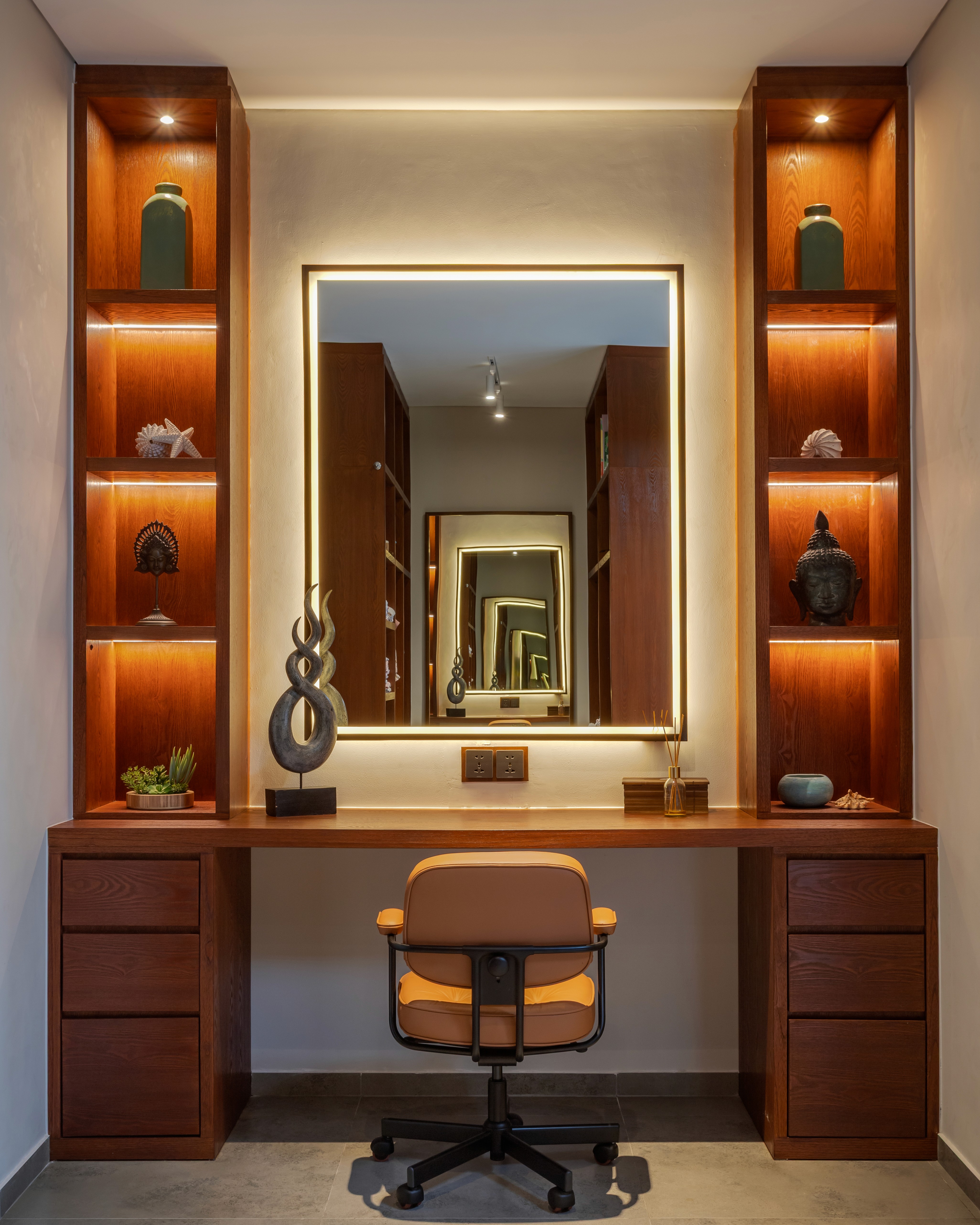 Modern hillside home with terracotta urn and mountain view