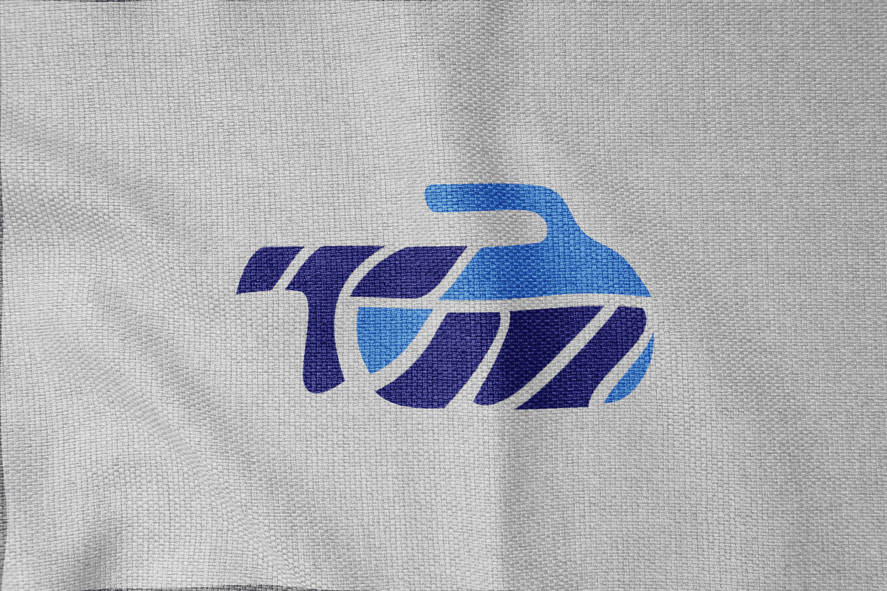 Stone arches stand in a foggy landscape.