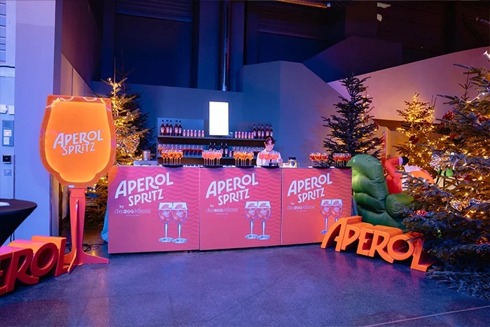 aperolbar komplett mit aperol schilder