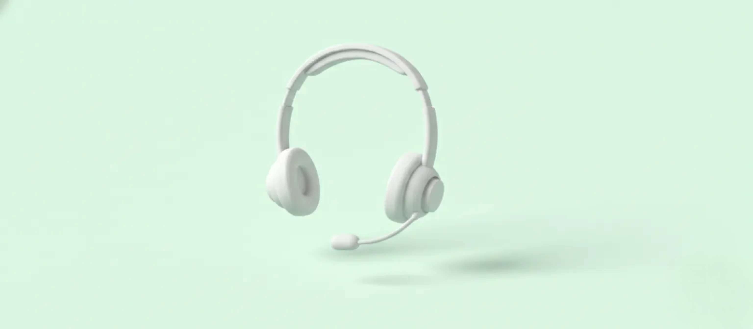 An isometric 3D illustration of a headset and microphone