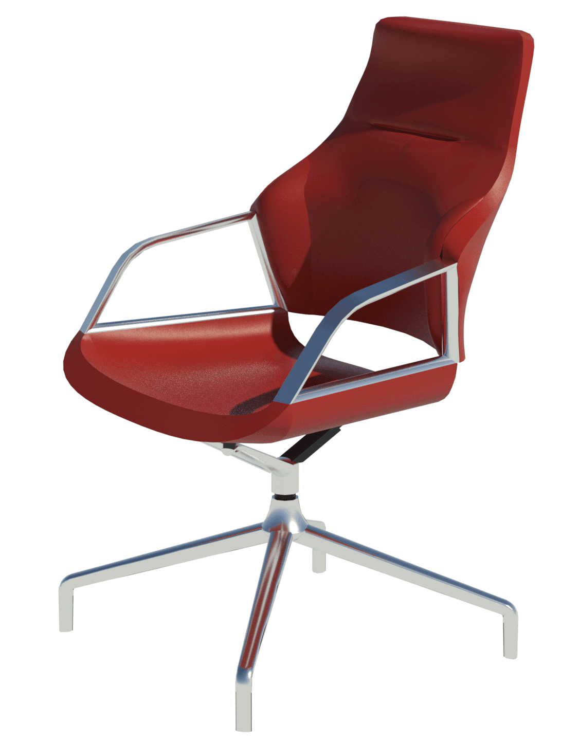 Graph Conference Chair with medium backrest and four-star base.
