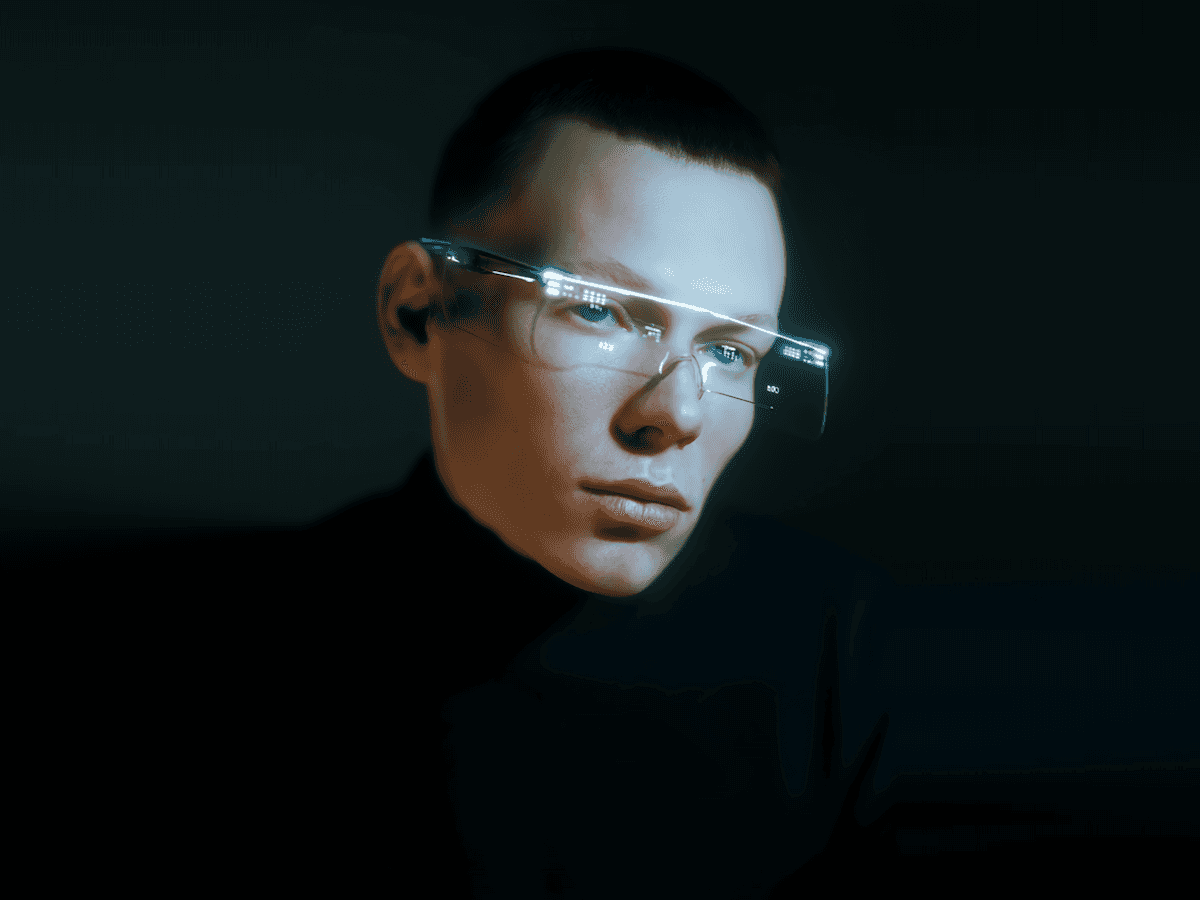 Futuristic Glasses Portrait
