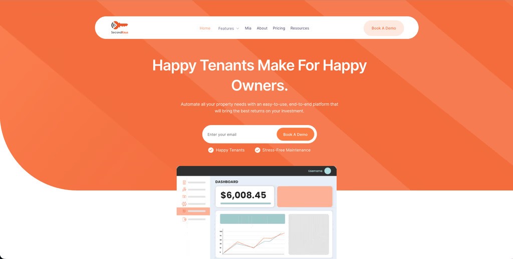 Small business website design example