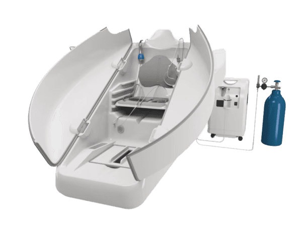 Practitioner performing Zyto Biofeedback Scan using hand cradle device