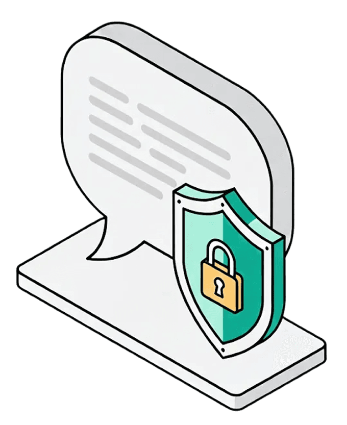 Protected message bubble