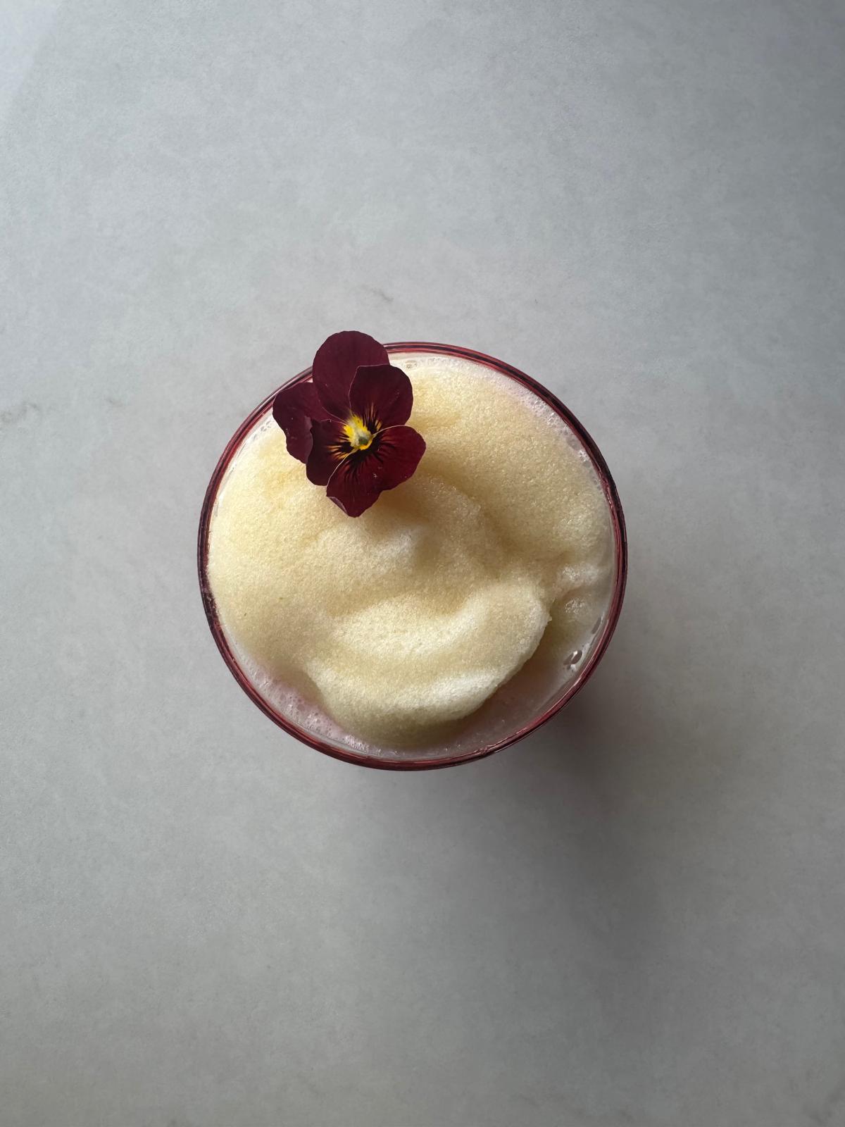 Miami Vice cocktail shot from above