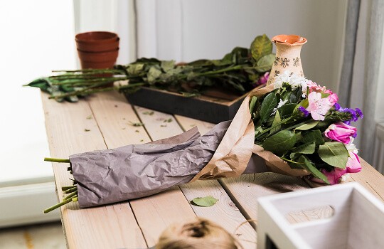 gardening flowers are being prepared