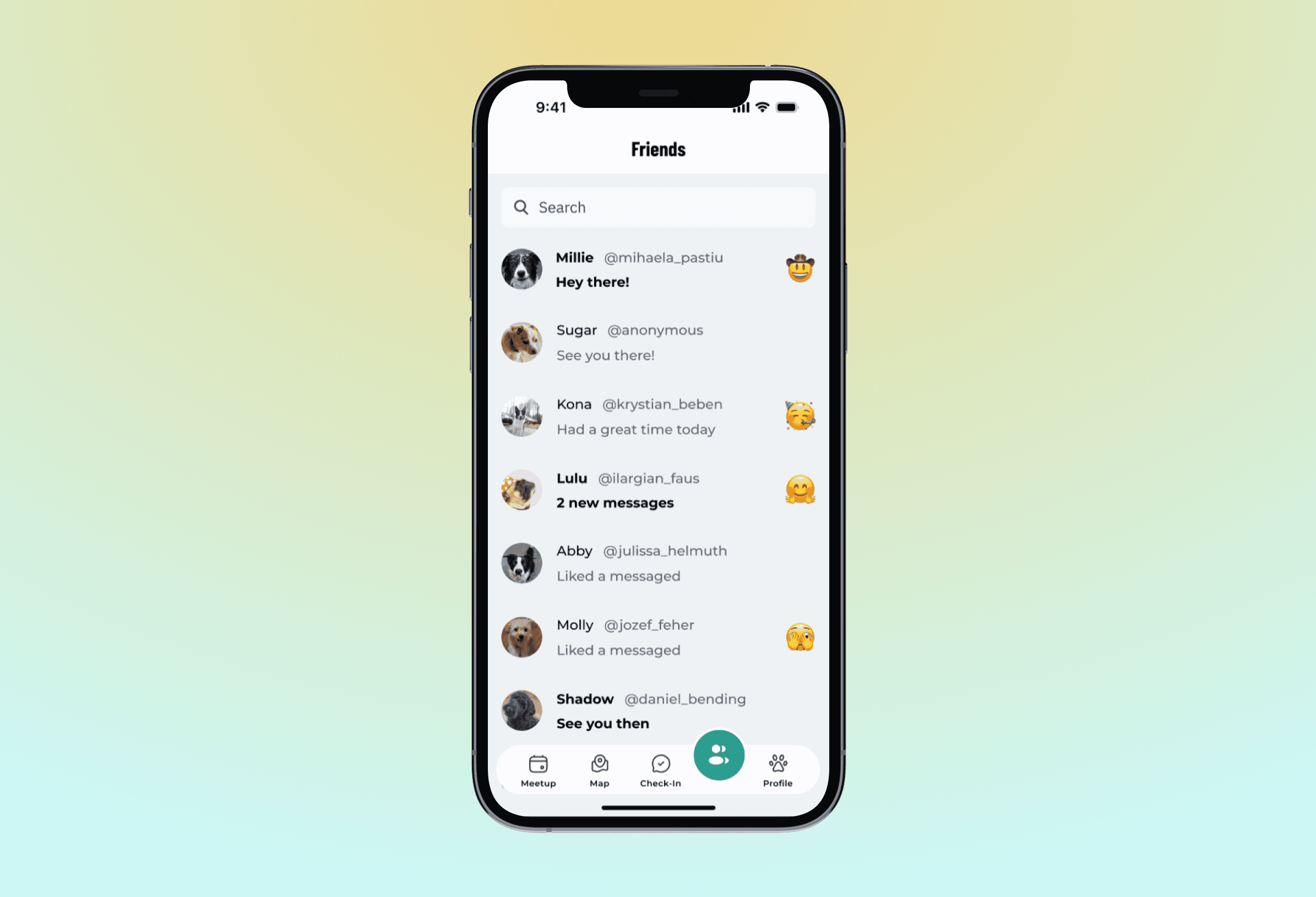 A mockup of screenshot for an app