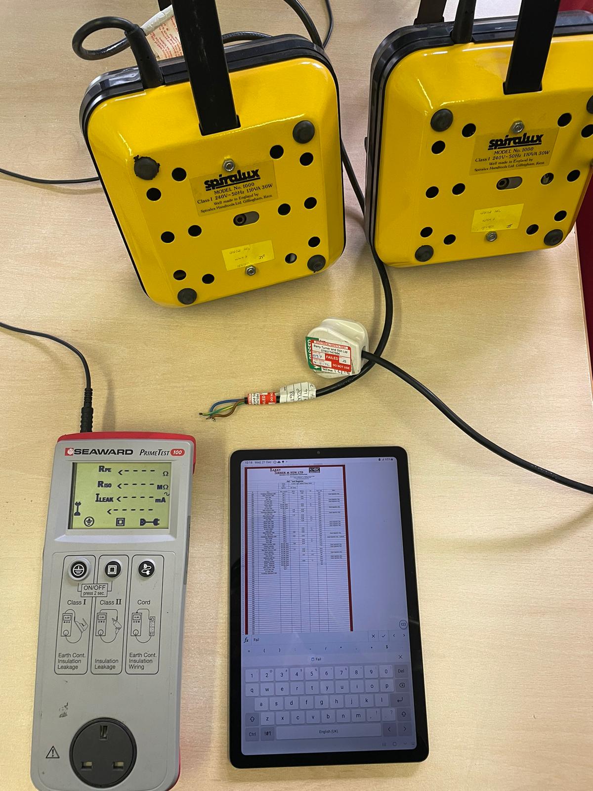 Electronic equipment used for testing