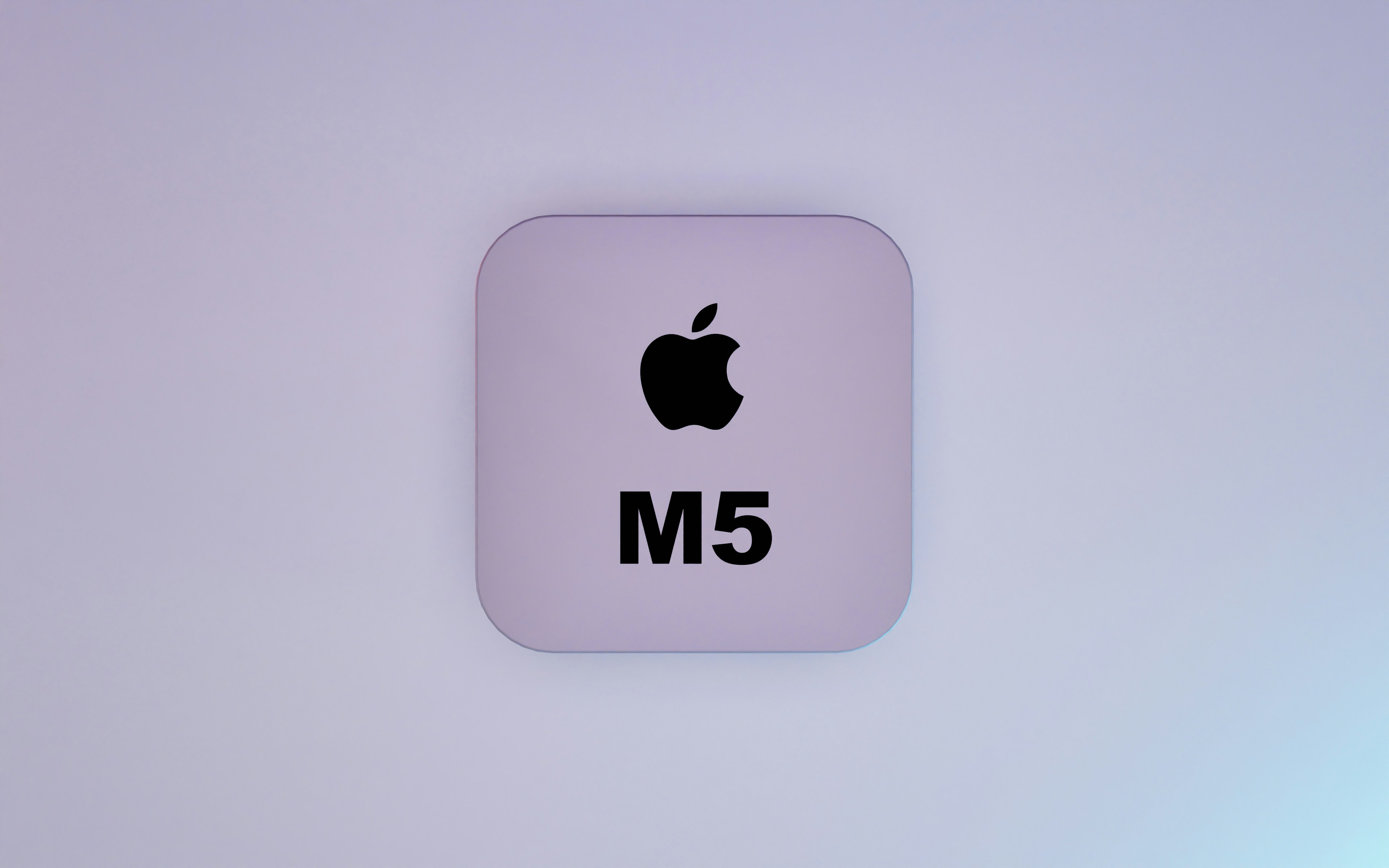 Apple m5 chip logo on a light background