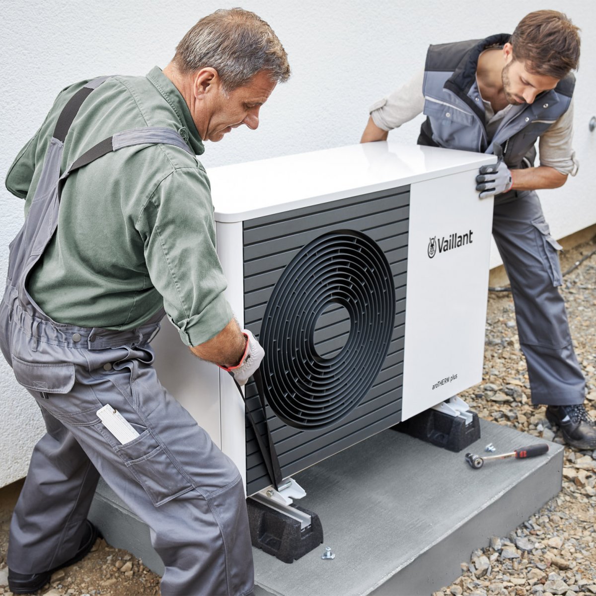 Montage einer Wärmepumpe