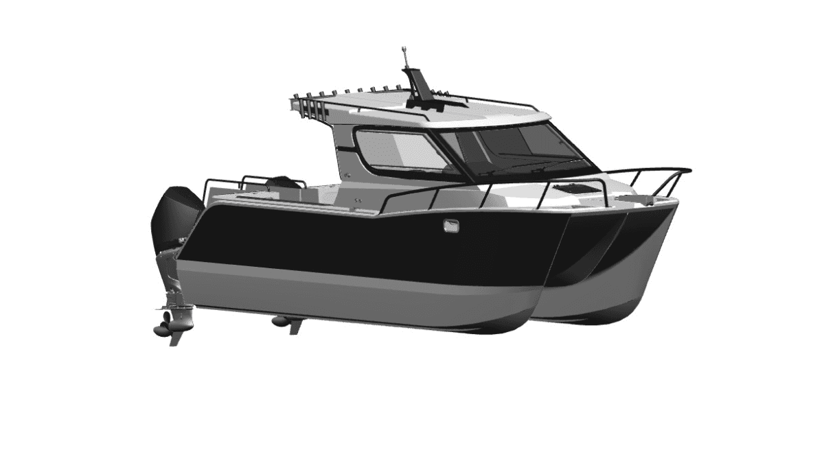 a person swimming in the water with grass