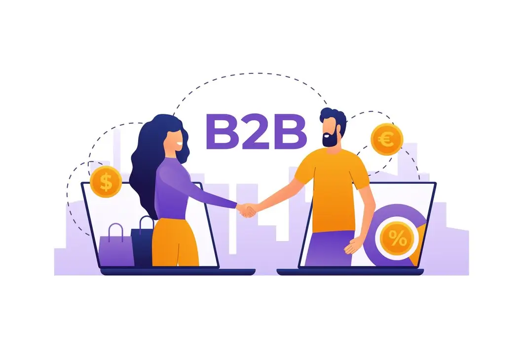 Gradient b2b illustration