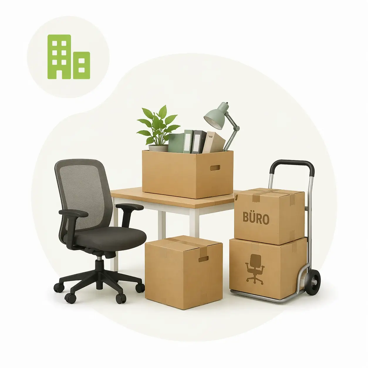 Liste von ausgewählten und nicht ausgewählten Umzugsunternehmen