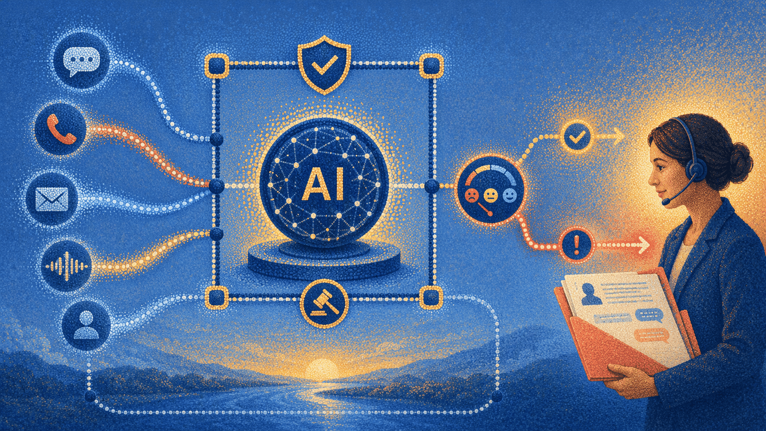 Illustration for 1. Domu's Taylor: On-Script AI Collector with Fail-Safe Escalation