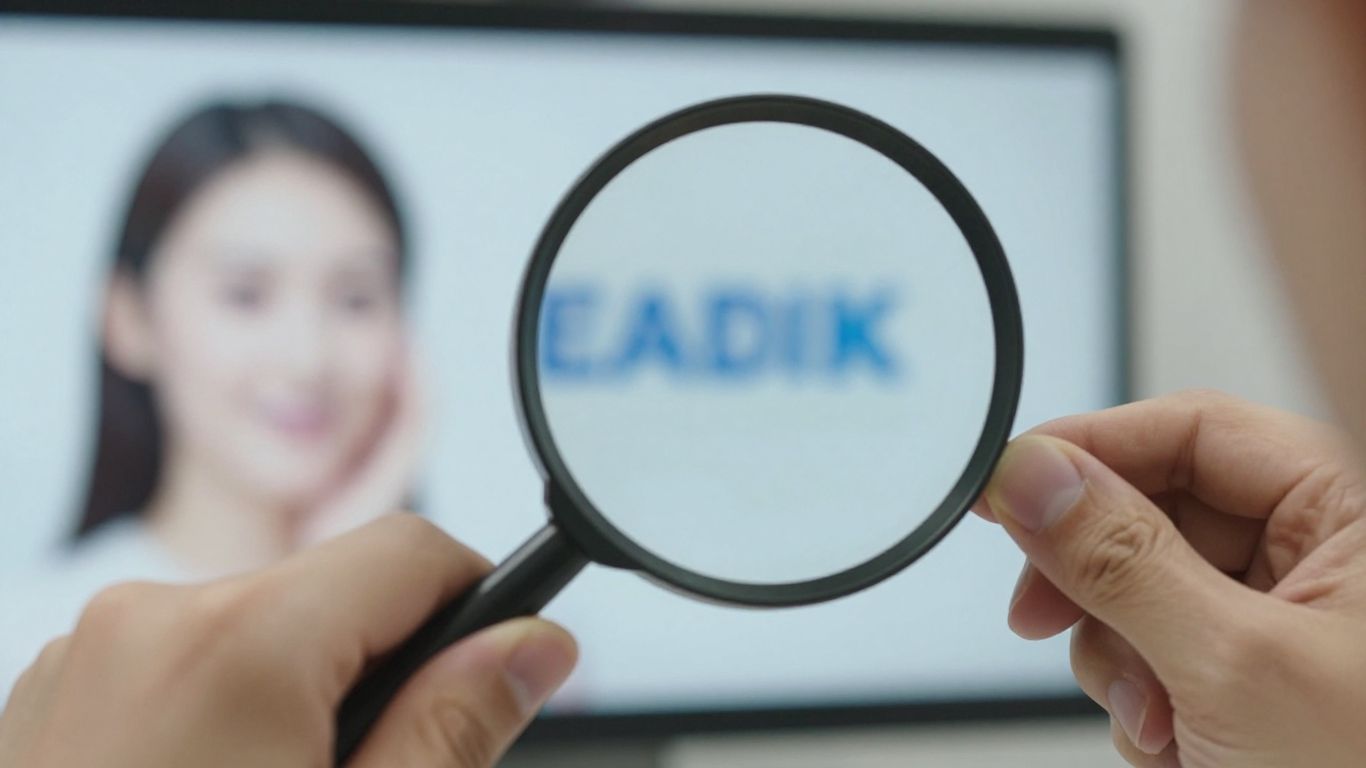 Magnifying glass over digital ad