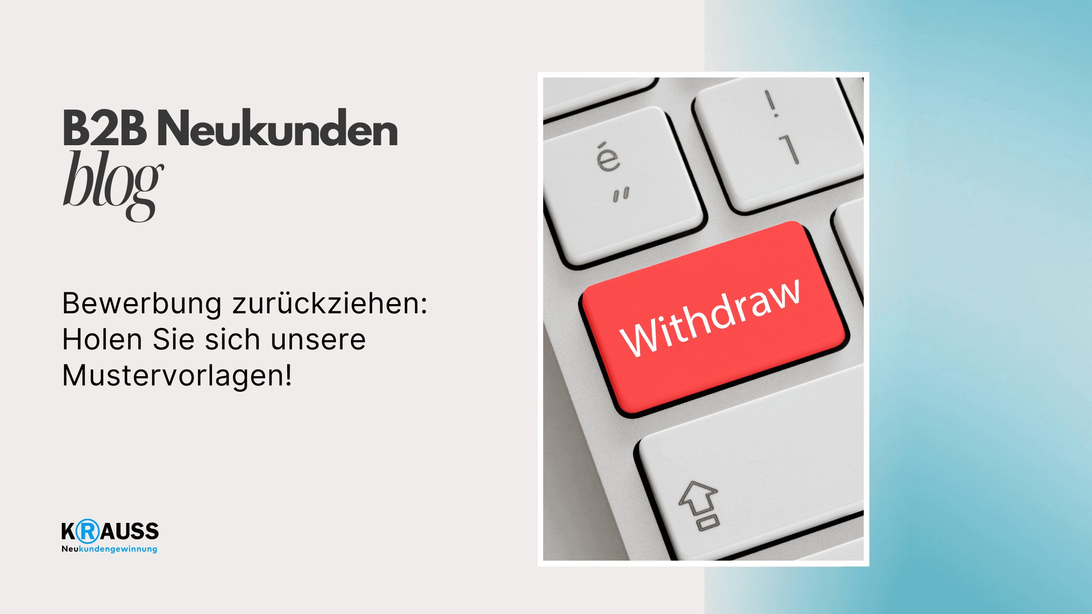 Bewerbung zurückziehen: Holen Sie sich unsere Mustervorlagen!