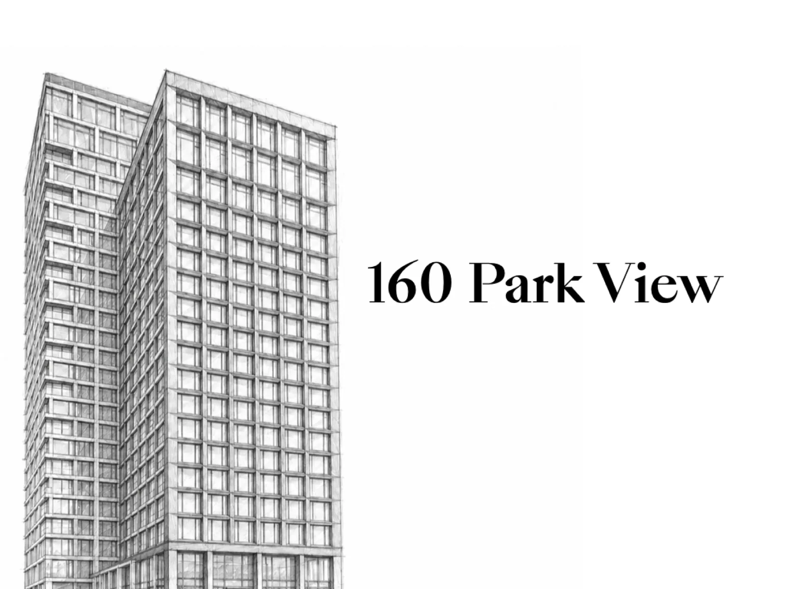 160 Park View Frankfurt – Fassadenansicht des Wohnturms