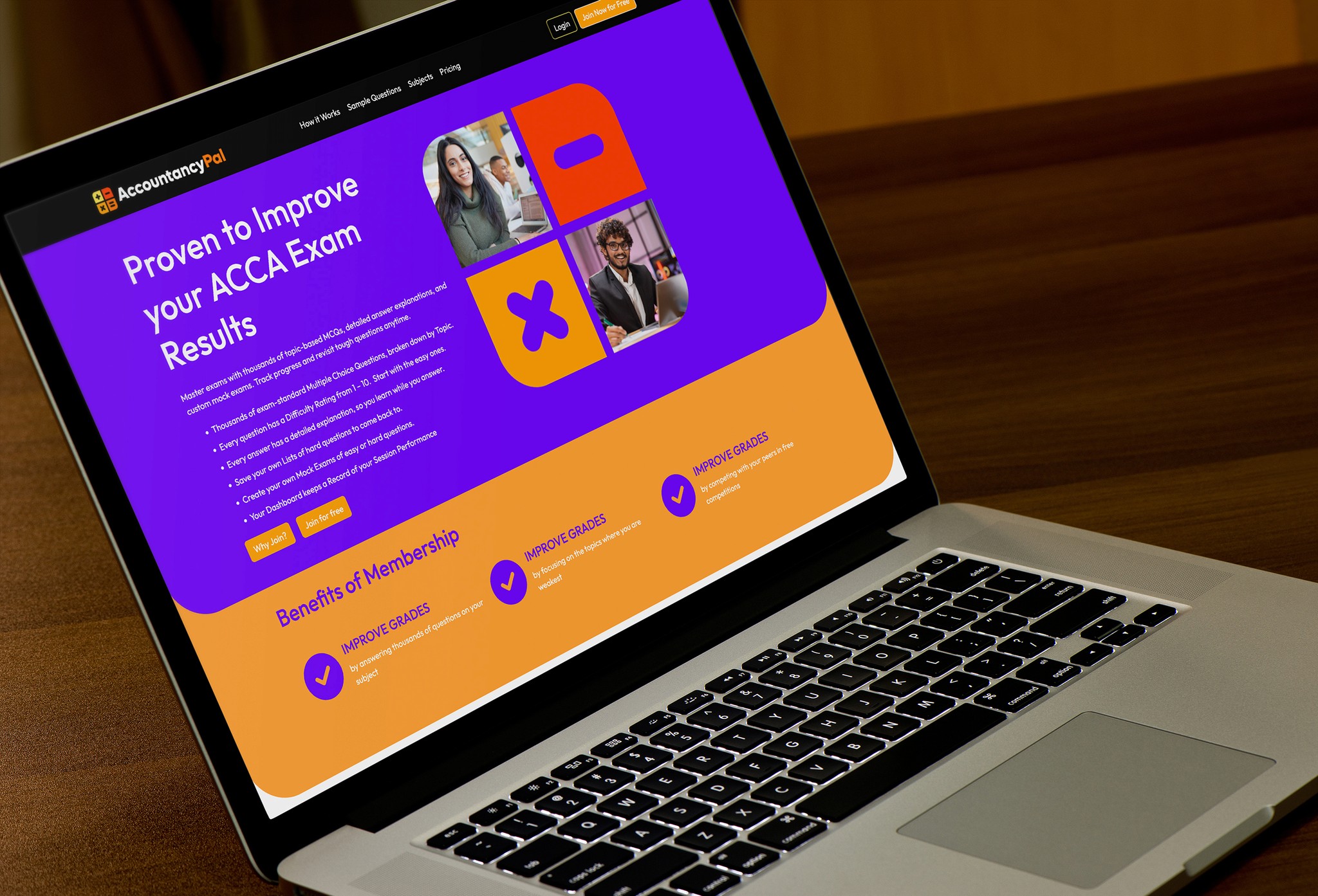 Accountancy Exam website design