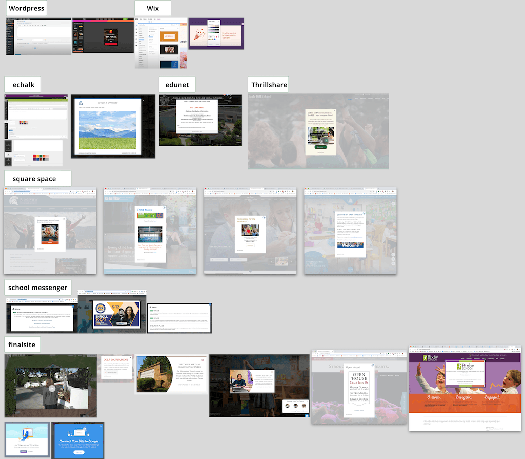 screenshots of support competitors