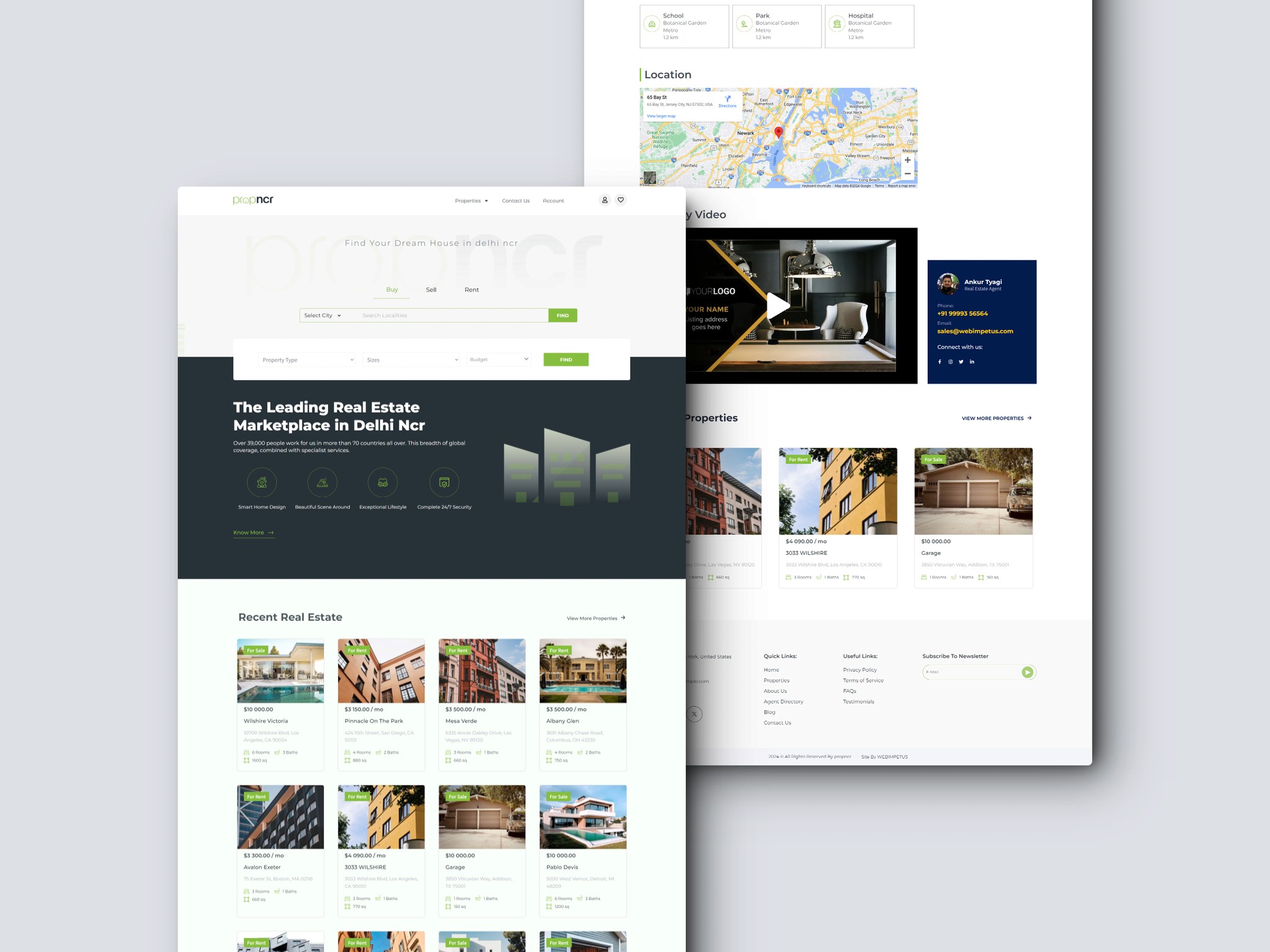 PropNCR by Web Impetus - Real E-state  Website with Dashboard Development
