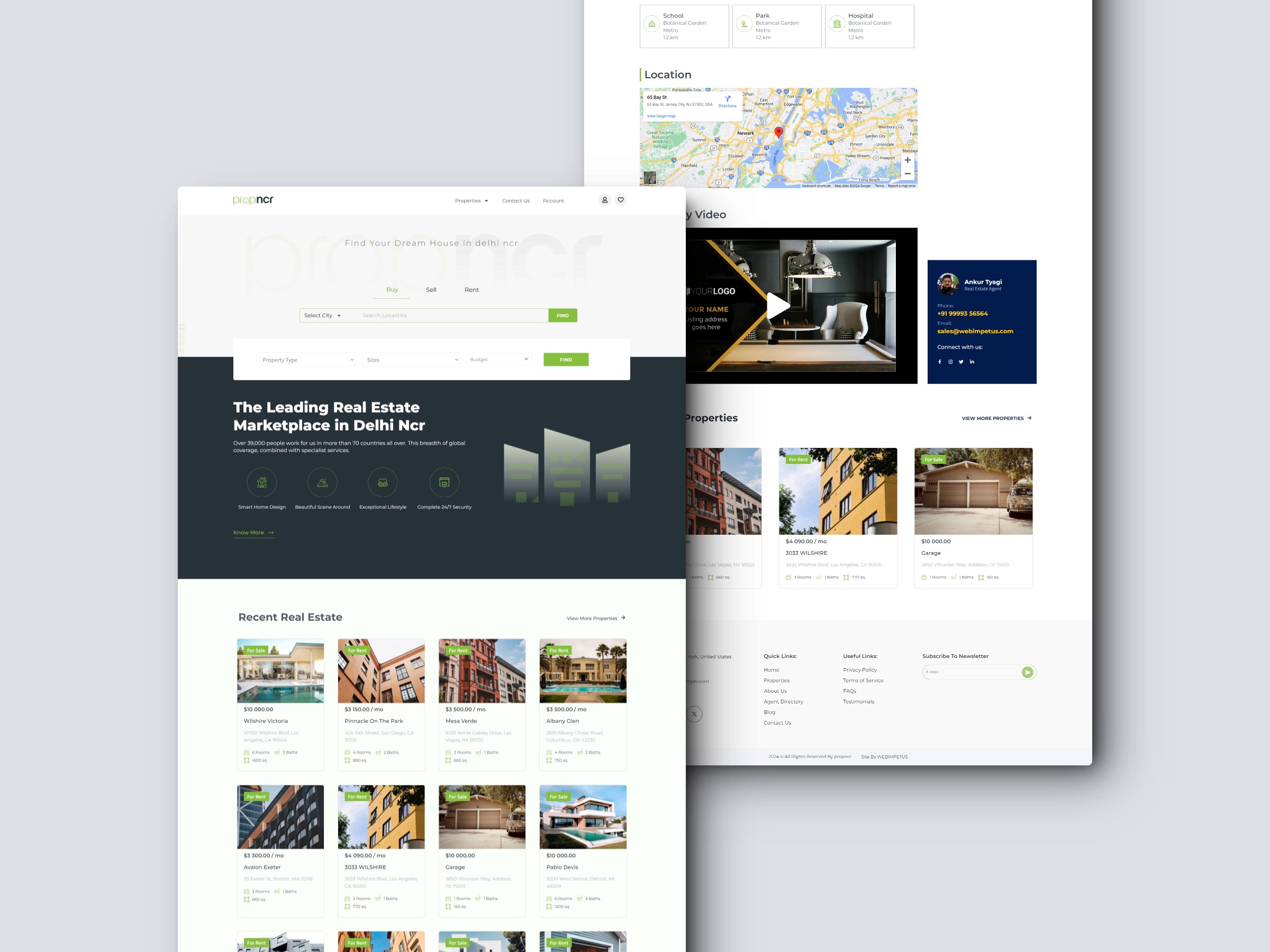 PropNCR by Web Impetus - Real E-state Website with Dashboard Development