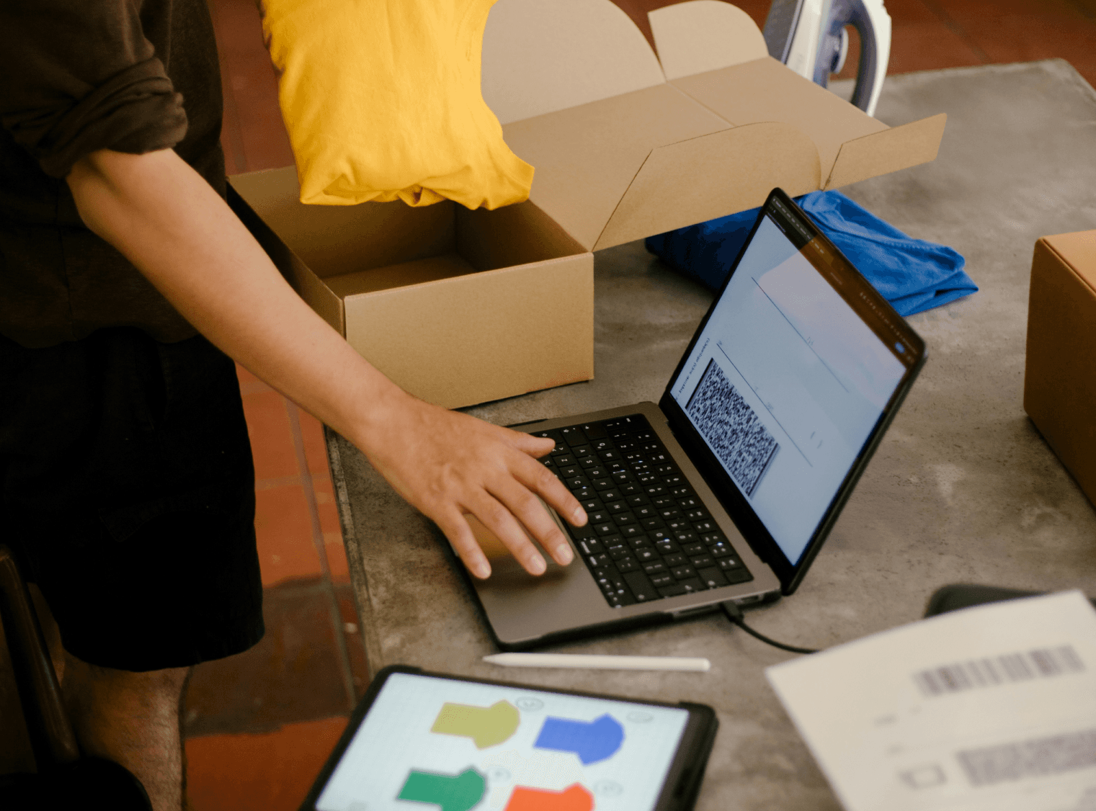 E-commerce website displayed on desktop monitor.