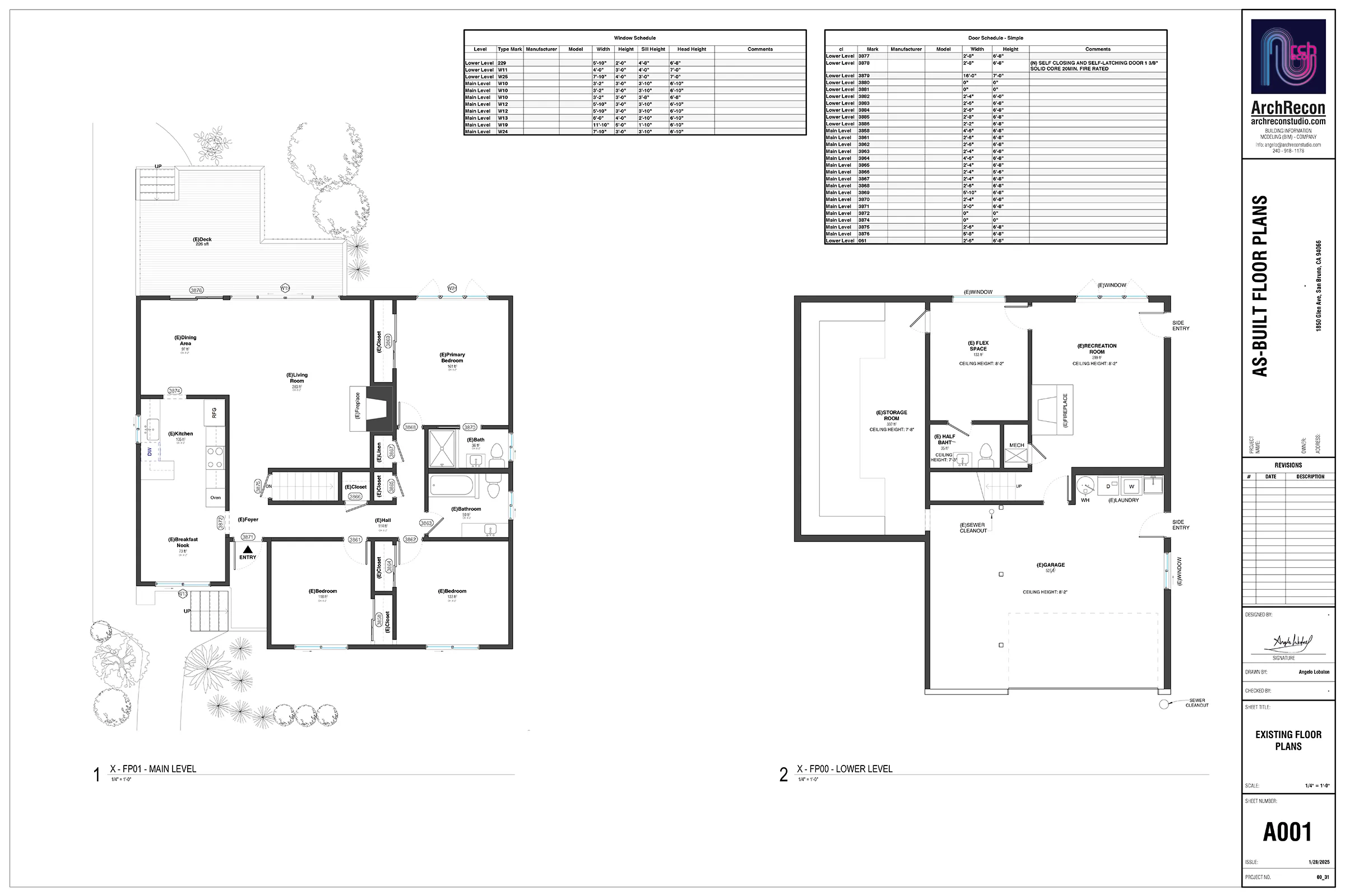 Glen Avenue As-Built Document 01