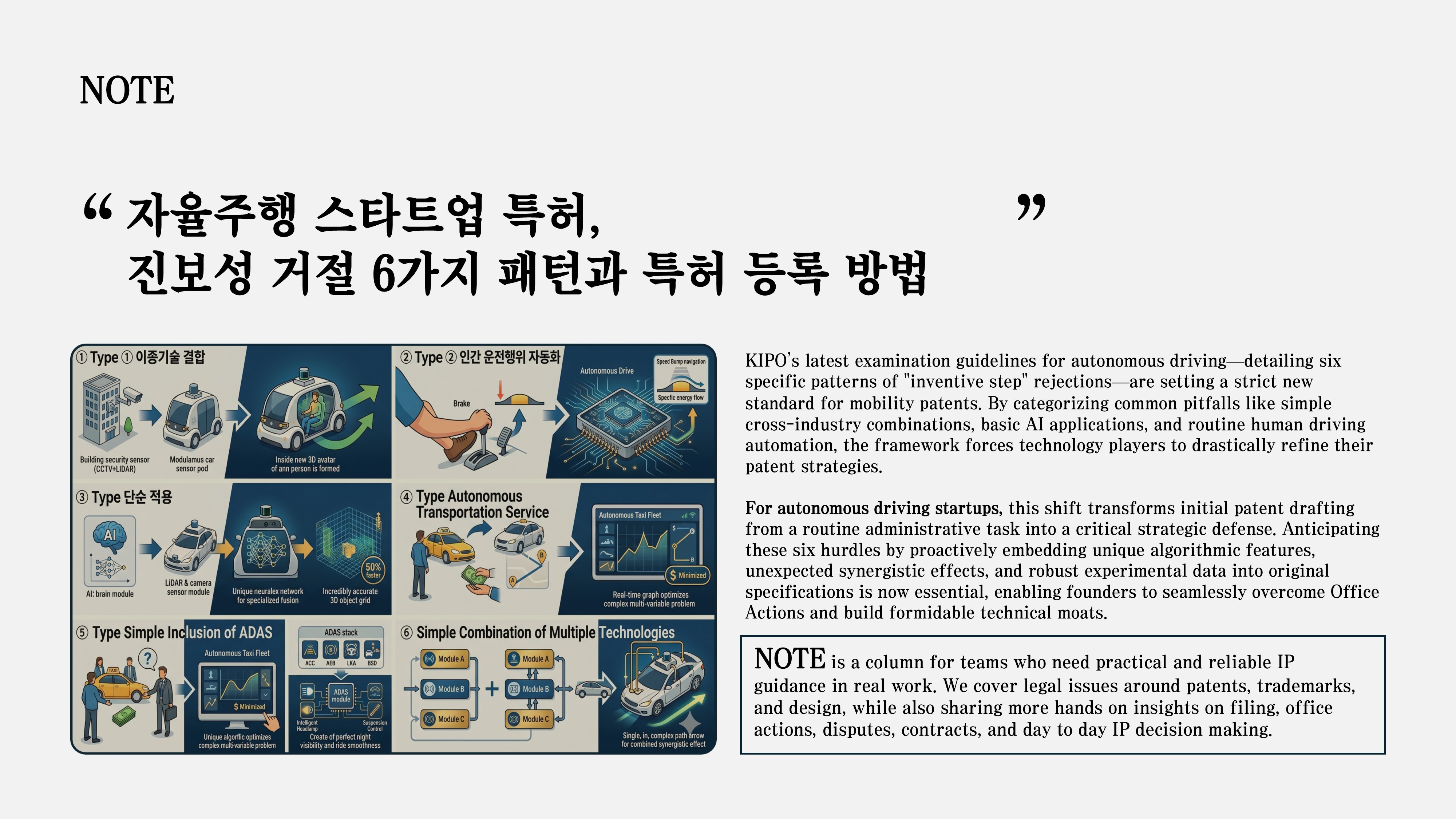 자율주행 스타트업 특허, 진보성 거절 6가지 패턴과 특허 등록 방법