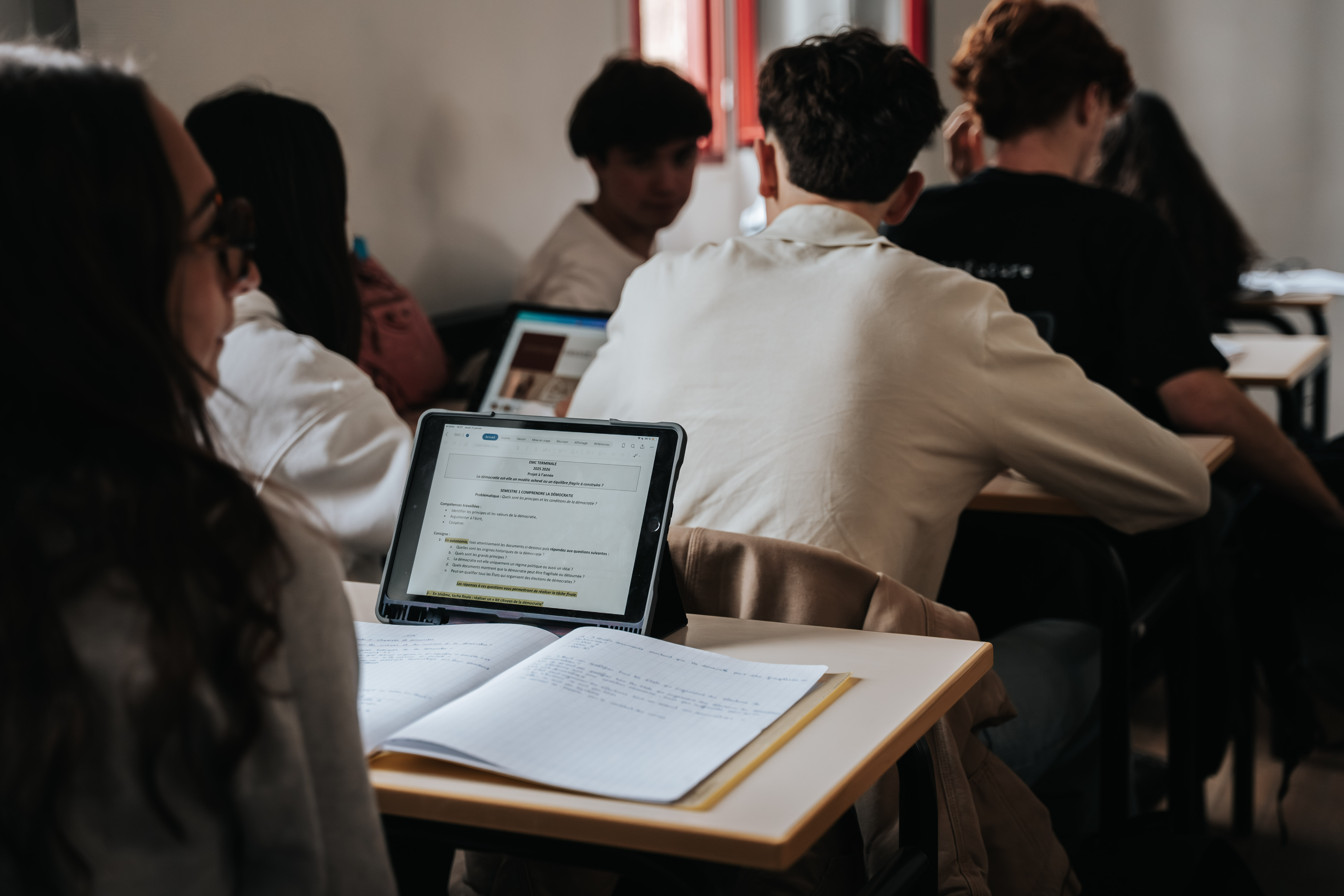 Elèves sur iPad