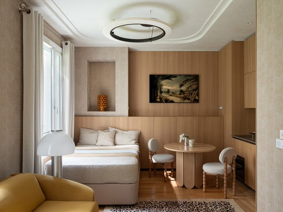 Dark theme house with plants outside