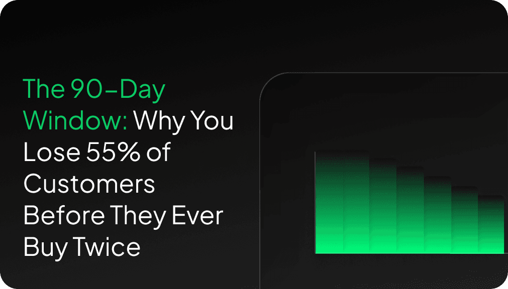 The 90-Day Window: Why You Lose 55% of Customers Before They Ever Buy Twice