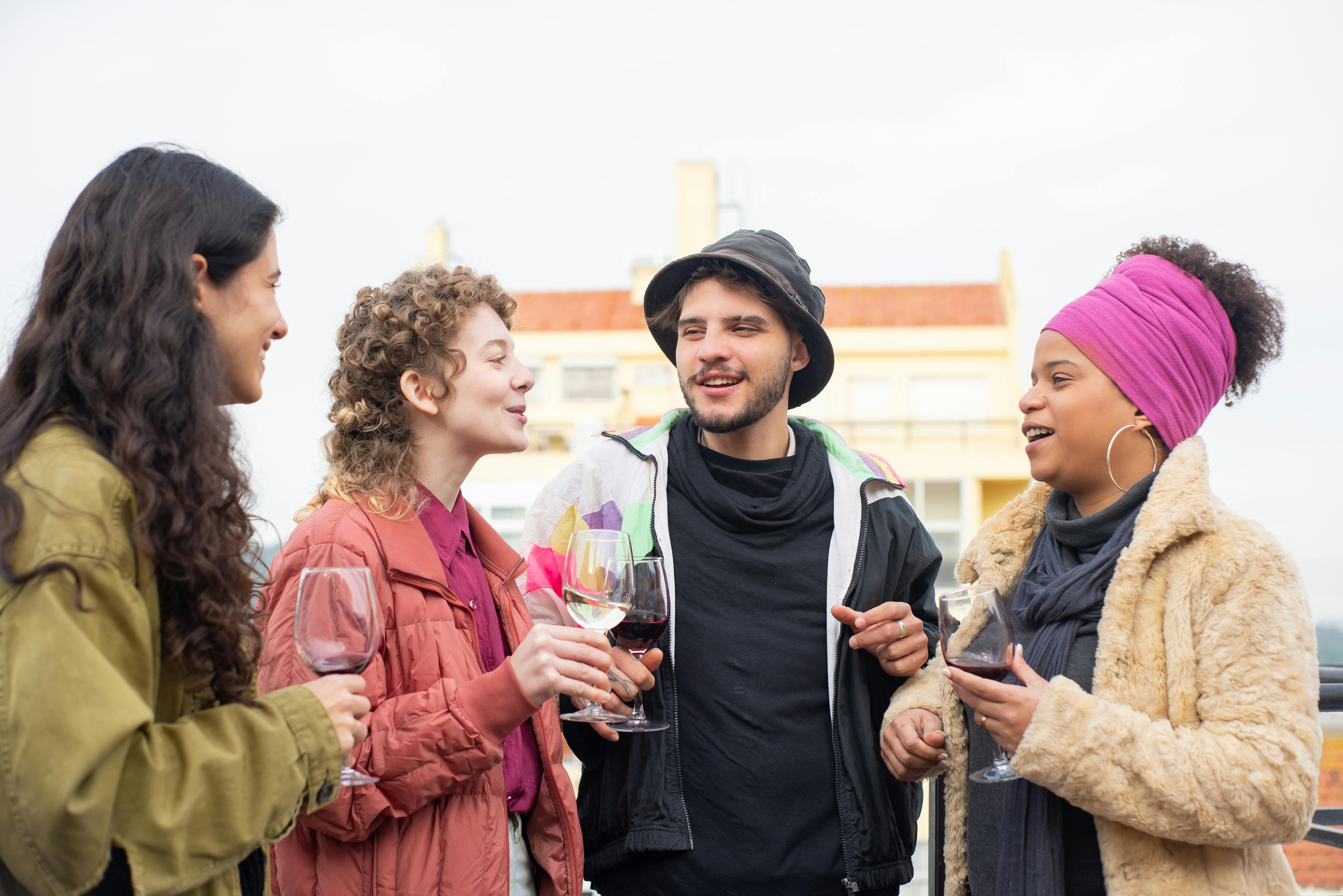 Majestic mountain peak at sunset with clouds