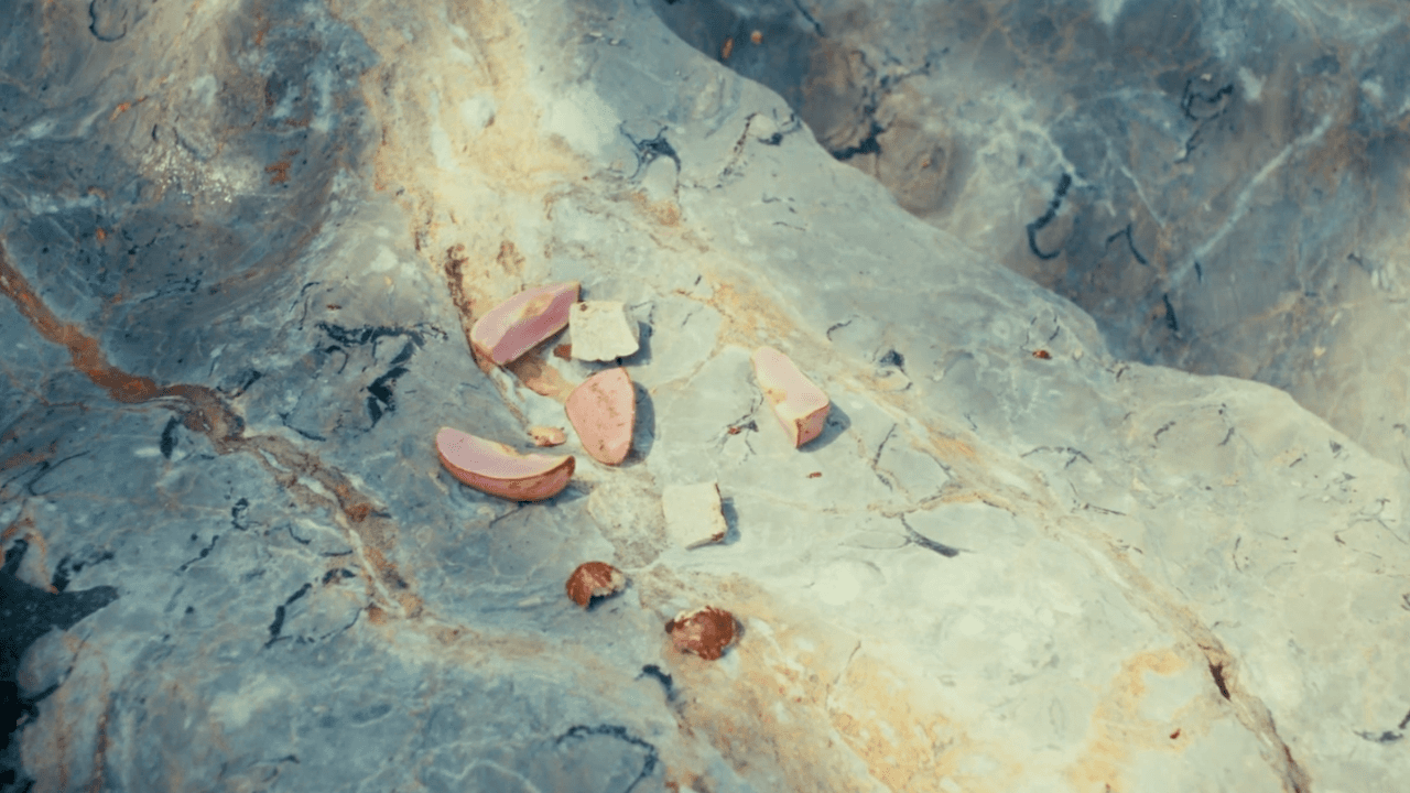 objects on a flat stone