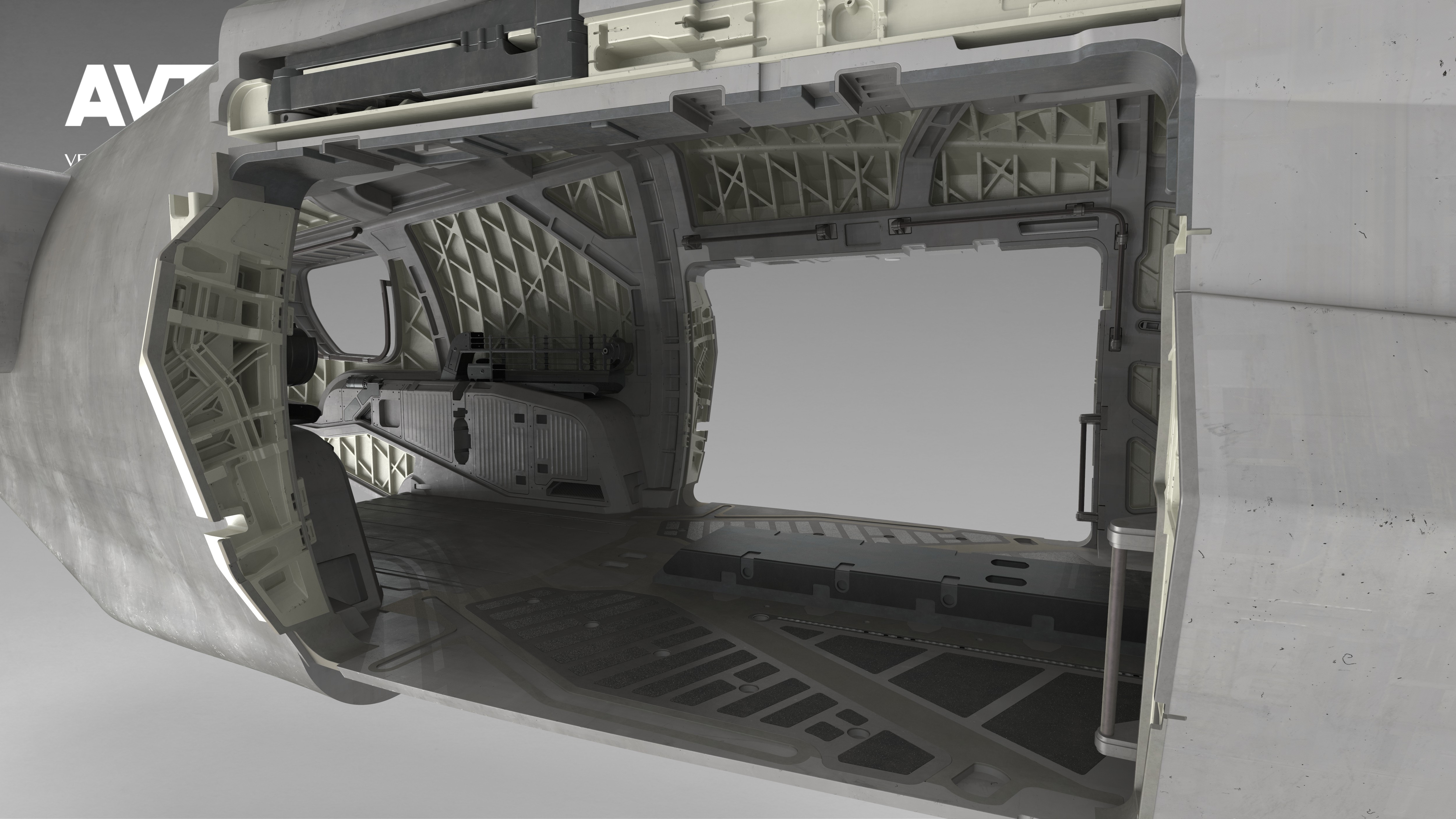 Rear engine and exhaust look development for the Kestrel aircraft in Avatar: Fire and Ash
