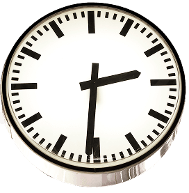 A train station clock