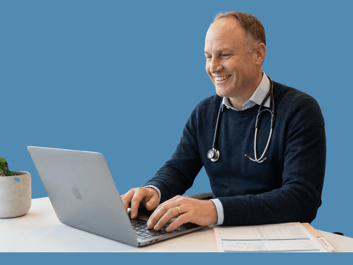 Dr. Lewis working at our Lutz, FL office performing a patient evaluation at Provoke Health