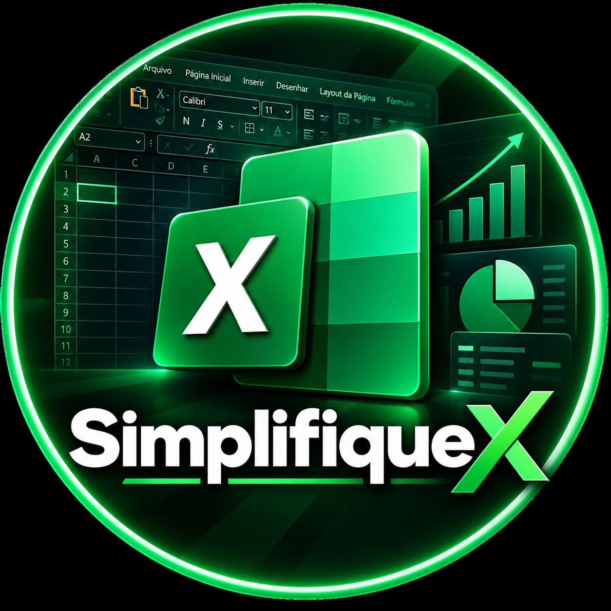 Logo da SimplifiqueX com elementos de Excel