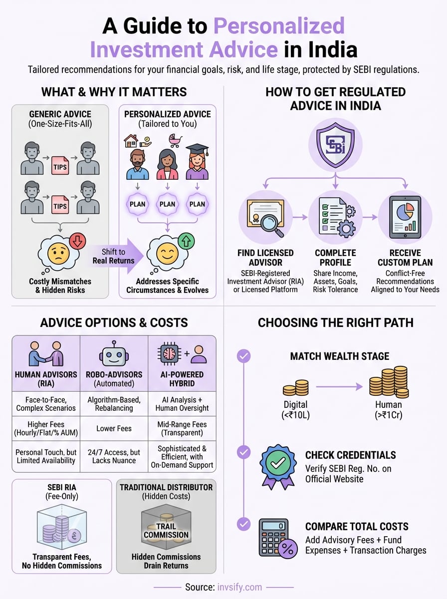 personalized investment advice infographic