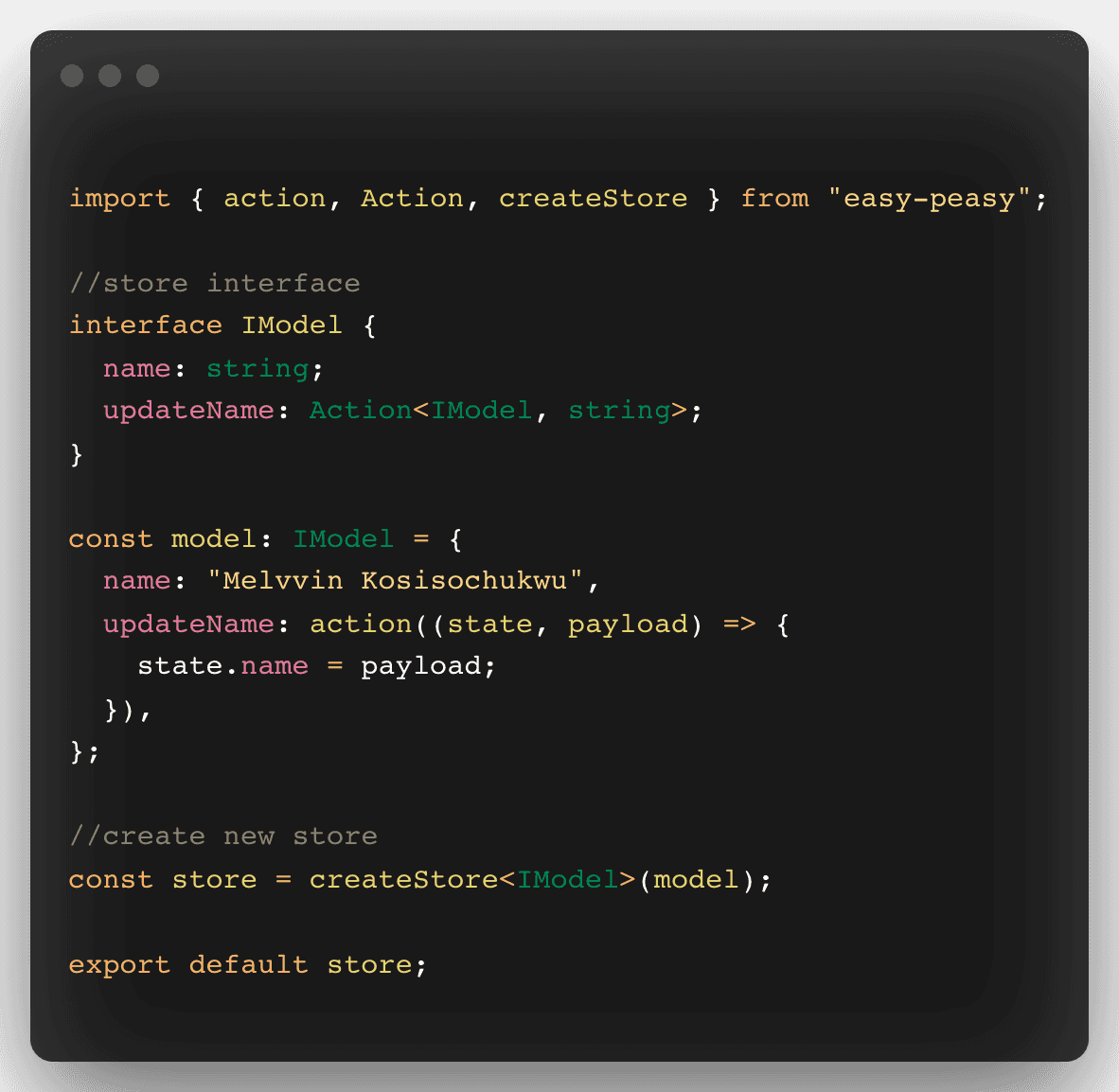 A snippet of React code.