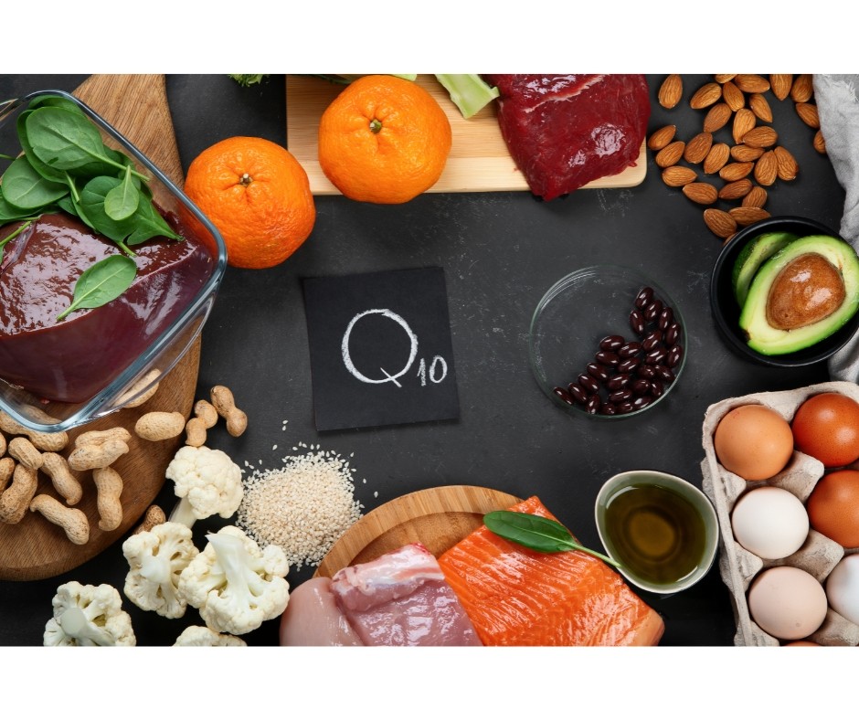 Alimentos ricos em Coenzima Q10.