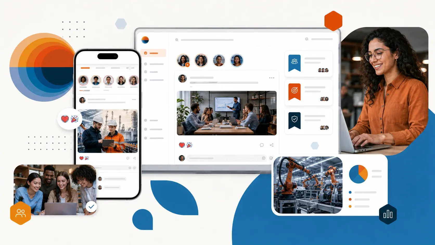Feed social corporativo do Hywork