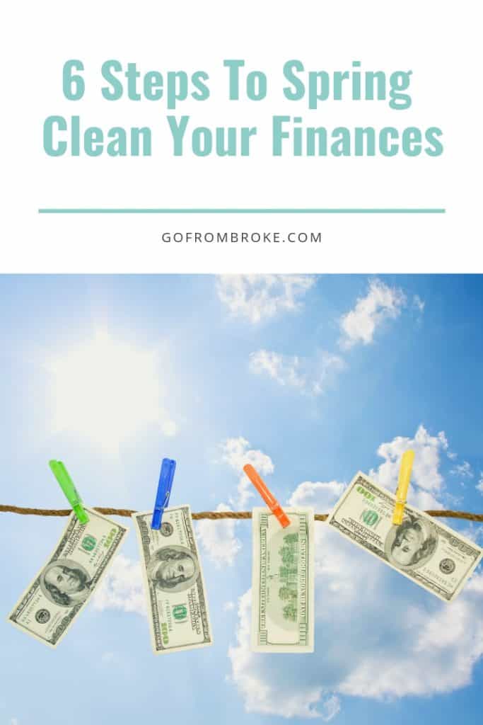 6 Steps to Spring Clean Your Finances Pinterest Pin