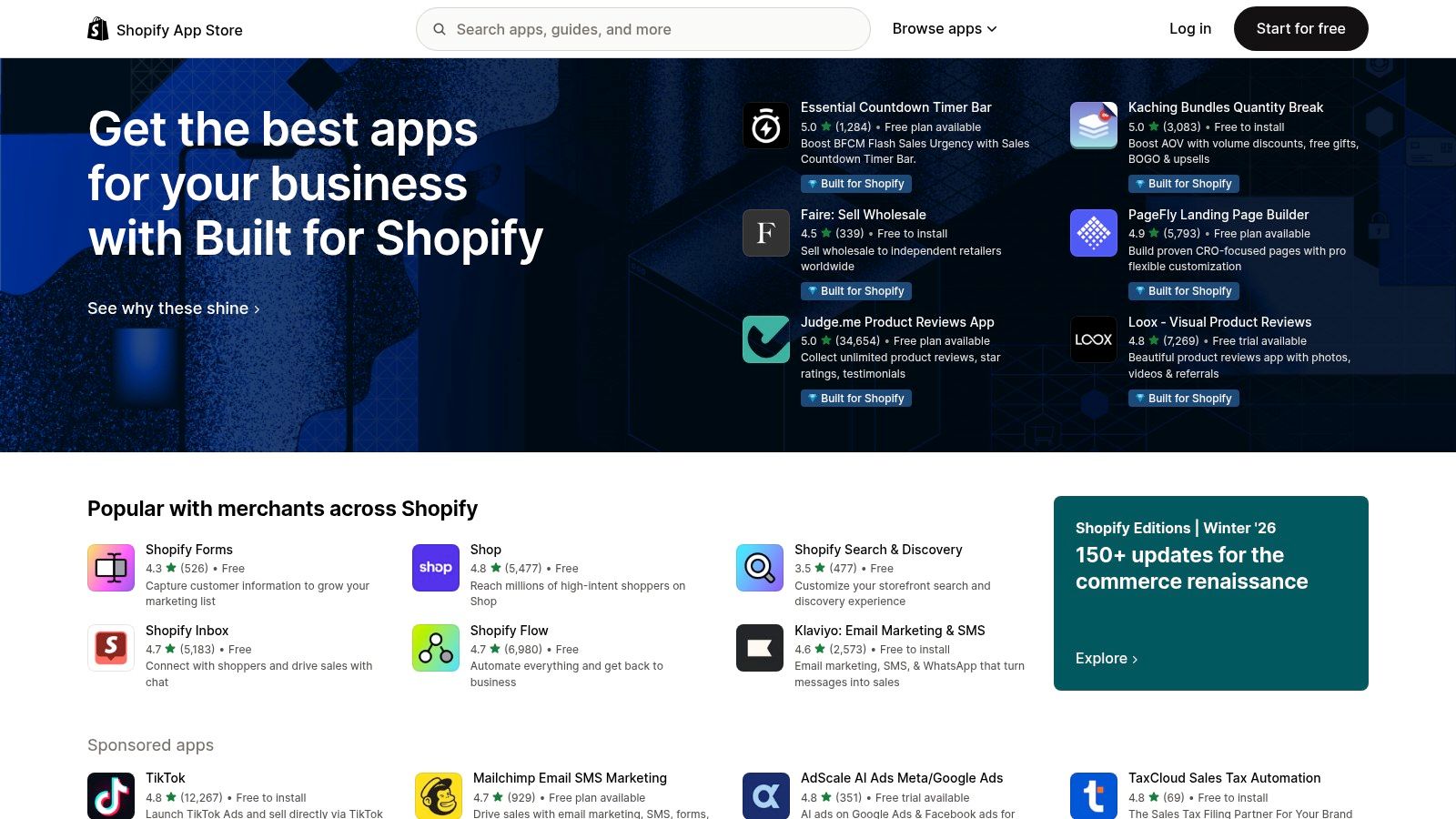 Shopify App Store — AI apps for e‑commerce SMBs
