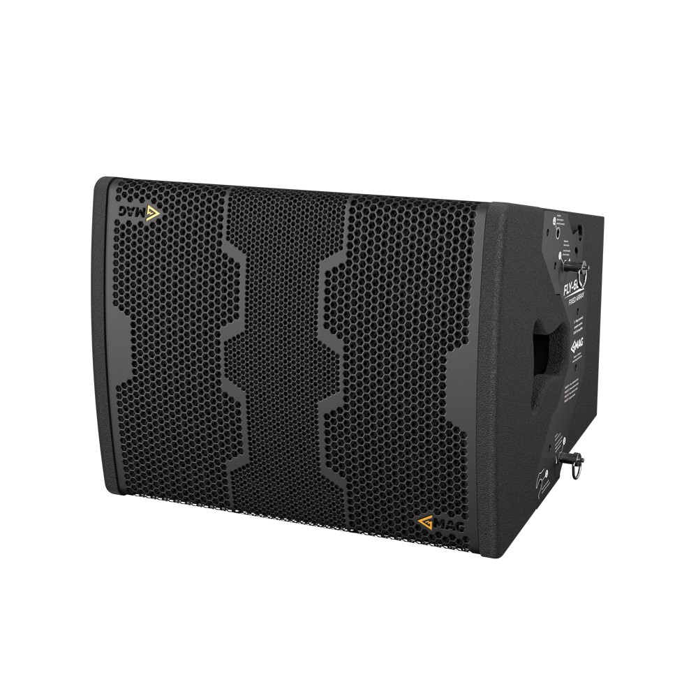 Black speaker cabinet with honeycomb grille