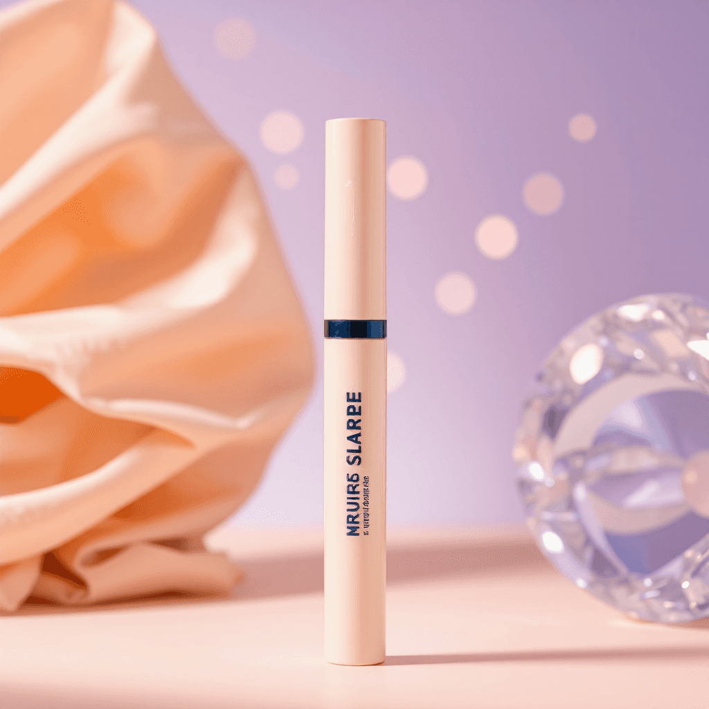 product photography of a tube of mascara used for enhancing eyelashes